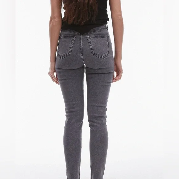 NWOT Topshop Jamie Skinny High Rise Jeans in Grey W26 L30 - Picture 3 of 10